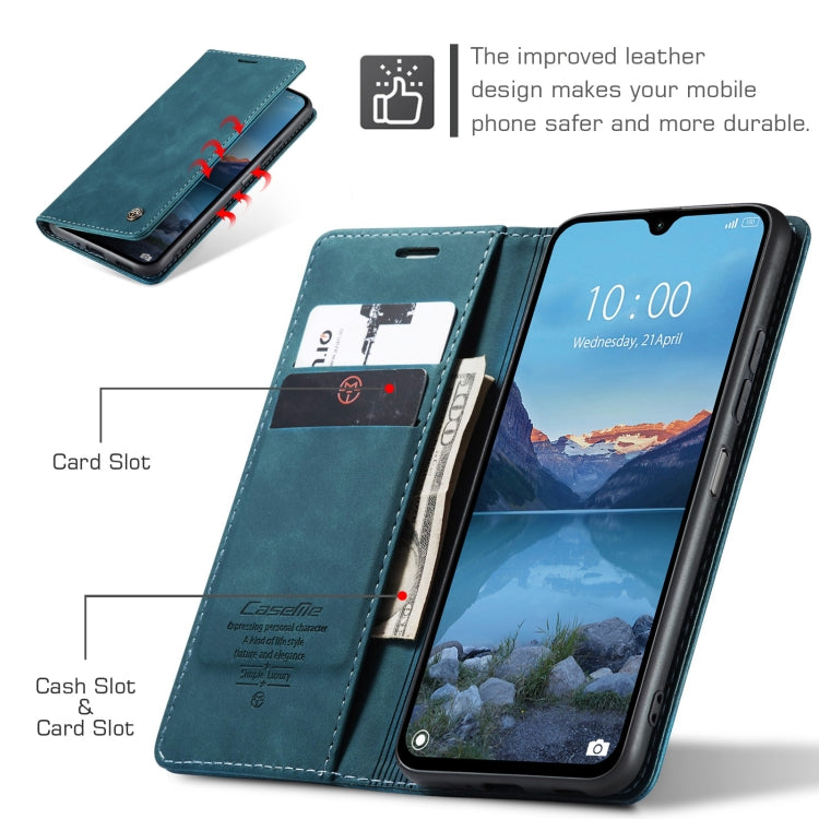 For Redmi 14C CaseMe 013 Multifunctional Horizontal Flip Leather Phone Case(Blue)