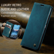 For Redmi 14C CaseMe 013 Multifunctional Horizontal Flip Leather Phone Case(Blue)
