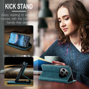 For Redmi 14C CaseMe 013 Multifunctional Horizontal Flip Leather Phone Case(Blue)