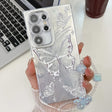 For Samsung Galaxy S25 Ultra 5G Plating Texture Butterfly Wristband TPU Phone Case with Glitter Lens Film(Silver Butterflies HU6) - Galaxy S25 Ultra 5G Cases by PMC Jewellery | Online Shopping South Africa | PMC Jewellery | Buy Now Pay Later Mobicred
