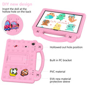For Amazon Fire HD8 2024 / 2022 / HD8 Plus Handle Kickstand Children EVA Shockproof Tablet Case(Pink)