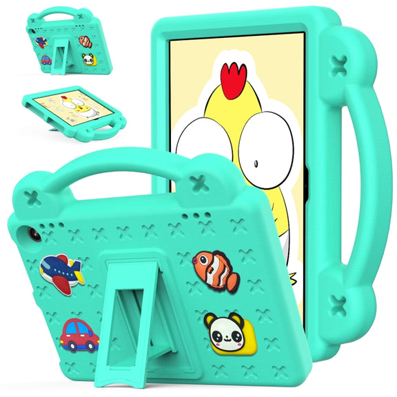 For Amazon Fire HD8 2024 / 2022 / HD8 Plus Handle Kickstand Children EVA Shockproof Tablet Case(MintGreen)