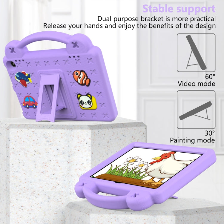 For Amazon Fire HD8 2024 / 2022 / HD8 Plus Handle Kickstand Children EVA Shockproof Tablet Case(LightPurple) - Amazon by PMC TechLife | Online Shopping South Africa | PMC TechLife | Buy Now Pay Later Mobicred
