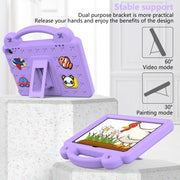For Amazon Fire HD8 2024 / 2022 / HD8 Plus Handle Kickstand Children EVA Shockproof Tablet Case(LightPurple)