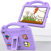 For Amazon Fire HD8 2024 / 2022 / HD8 Plus Handle Kickstand Children EVA Shockproof Tablet Case(LightPurple)