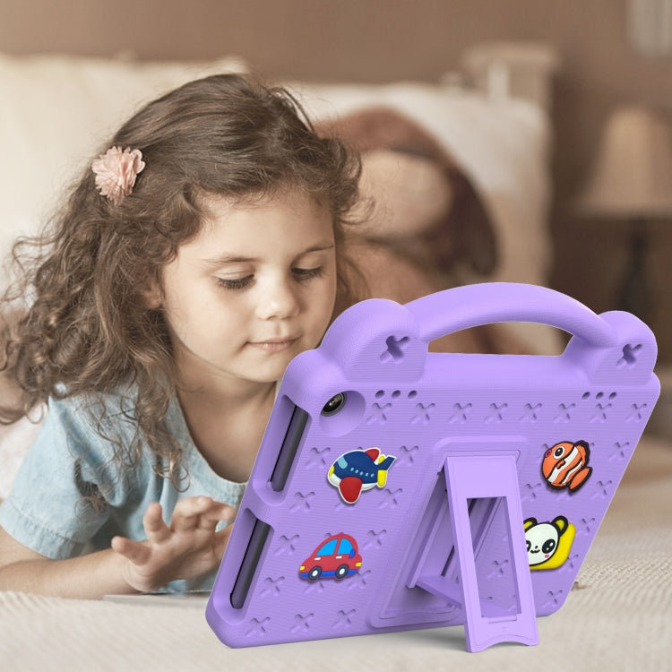For Amazon Fire HD8 2024 / 2022 / HD8 Plus Handle Kickstand Children EVA Shockproof Tablet Case(LightPurple)