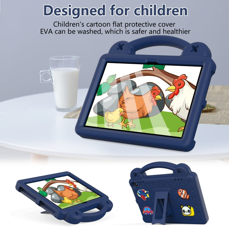 For Amazon Fire HD8 2024 / 2022 / HD8 Plus Handle Kickstand Children EVA Shockproof Tablet Case(NavyBlue)