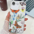 For iPhone 16e Electroplating Flowers Plants Texture TPU Phone Case(Butterfly Love Flower FL17) - iPhone 16e Cases by PMC TechLife | Online Shopping South Africa | PMC TechLife | Buy Now Pay Later Mobicred