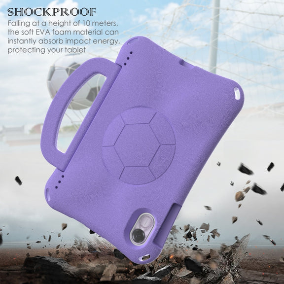 For Honor Pad X8 Pro 11.5 2023 Handle Football Shaped EVA Shockproof Tablet Case(Light Purple)