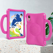 For Honor Pad X8 Pro 11.5 2023 Handle Football Shaped EVA Shockproof Tablet Case(Rose Red)