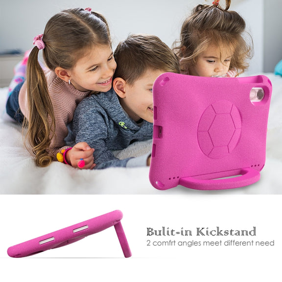 For Honor Pad X8 Pro 11.5 2023 Handle Football Shaped EVA Shockproof Tablet Case(Rose Red)
