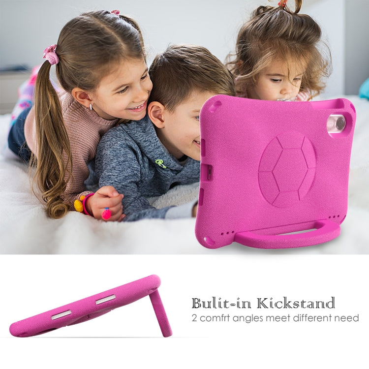 For Honor Pad X8 Pro 11.5 2023 Handle Football Shaped EVA Shockproof Tablet Case(Rose Red)