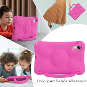 For Honor Pad X8 Pro 11.5 2023 Handle Football Shaped EVA Shockproof Tablet Case(Rose Red)