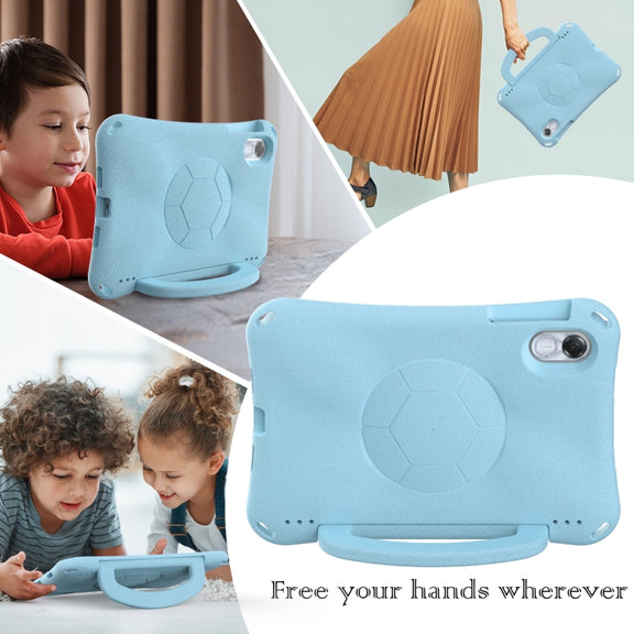 For Honor Pad X8 Pro 11.5 2023 Handle Football Shaped EVA Shockproof Tablet Case(Light Blue)