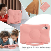For Honor Pad X8 Pro 11.5 2023 Handle Football Shaped EVA Shockproof Tablet Case(Light Pink)