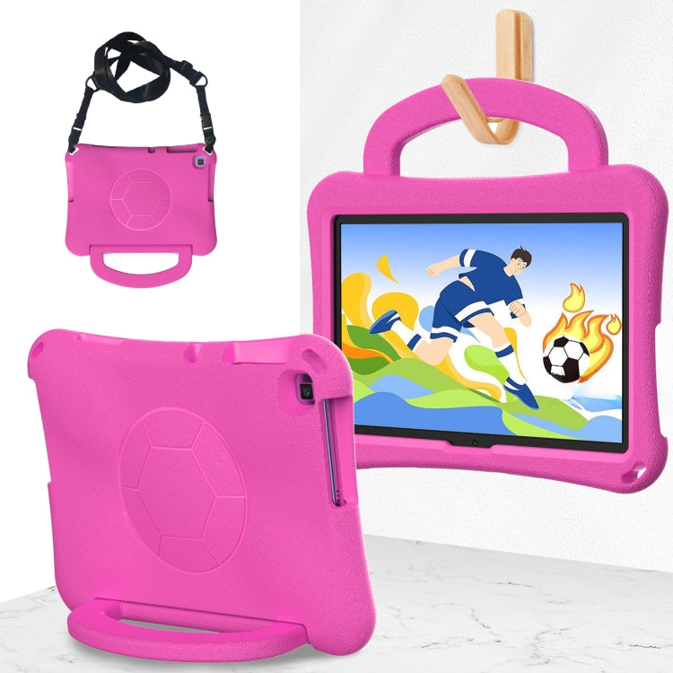 For Honor Pad X8 / X8 Lite 10.1 Handle Football Shaped EVA Shockproof Tablet Case(Rose Red) - Honor by PMC TechLife | Online Shopping South Africa | PMC TechLife | Buy Now Pay Later Mobicred