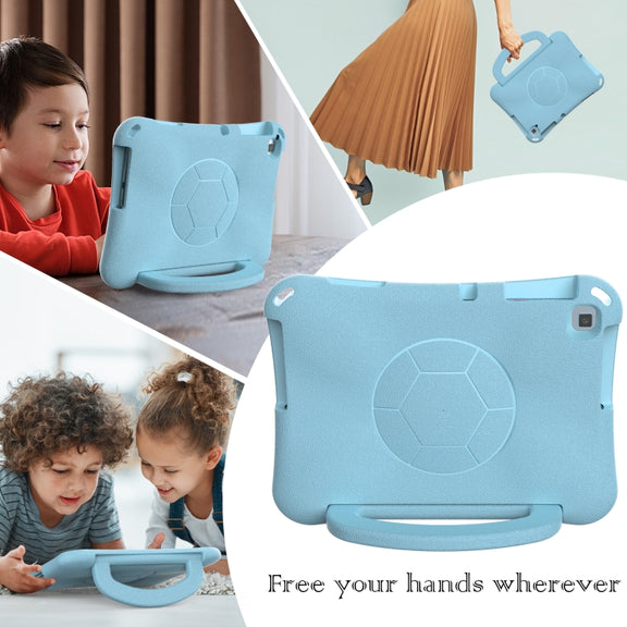 For Honor Pad X8 / X8 Lite 10.1 Handle Football Shaped EVA Shockproof Tablet Case(Light Blue)