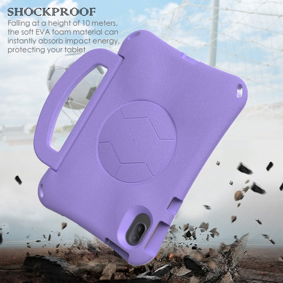 For Honor Pad V7 11 2021 Handle Football Shaped EVA Shockproof Tablet Case(Light Purple)
