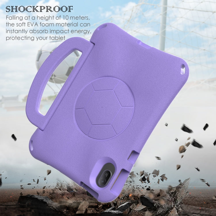 For Honor Pad V7 11 2021 Handle Football Shaped EVA Shockproof Tablet Case(Light Purple)
