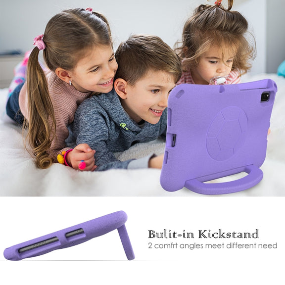 For Honor Pad V6 10.4 2024 Handle Football Shaped EVA Shockproof Tablet Case(Light Purple)