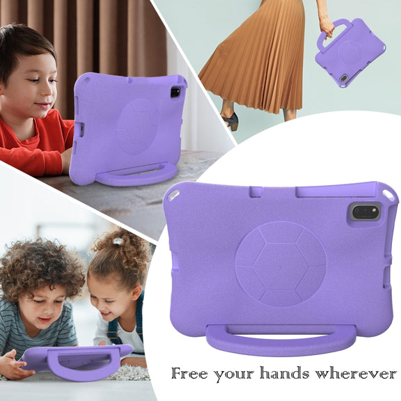 For Honor Pad V6 10.4 2024 Handle Football Shaped EVA Shockproof Tablet Case(Light Purple)