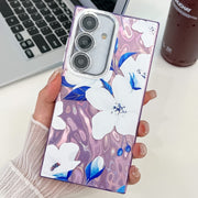For Samsung Galaxy S25+ 5G Electroplating Flowers Plants Texture TPU Phone Case(Bougainvillea FL8)