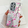 For Samsung Galaxy S25 Ultra 5G Electroplating Flowers Plants Texture TPU Phone Case(Plum Flower FL6) - free shipping - PMC Jewellery - Order now!