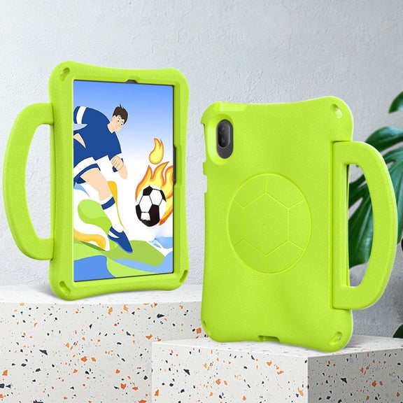 For Huawei MatePad SE 11 2024 Handle Football Shaped EVA Shockproof Tablet Case(Grass Green)