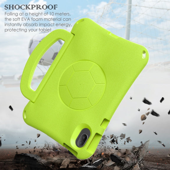 For Huawei MatePad SE 11 2024 Handle Football Shaped EVA Shockproof Tablet Case(Grass Green)