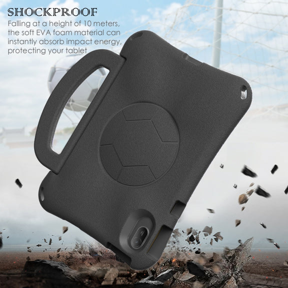 For Huawei MatePad SE 11 2024 Handle Football Shaped EVA Shockproof Tablet Case(Black)