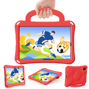 For Huawei MatePad SE 11 2024 Handle Football Shaped EVA Shockproof Tablet Case(Red)