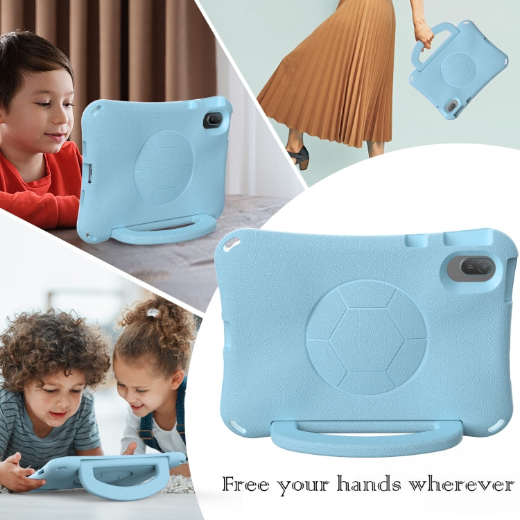 For Huawei MatePad SE 11 2024 Handle Football Shaped EVA Shockproof Tablet Case(Light Blue) - Huawei by PMC TechLife | Online Shopping South Africa | PMC TechLife | Buy Now Pay Later Mobicred
