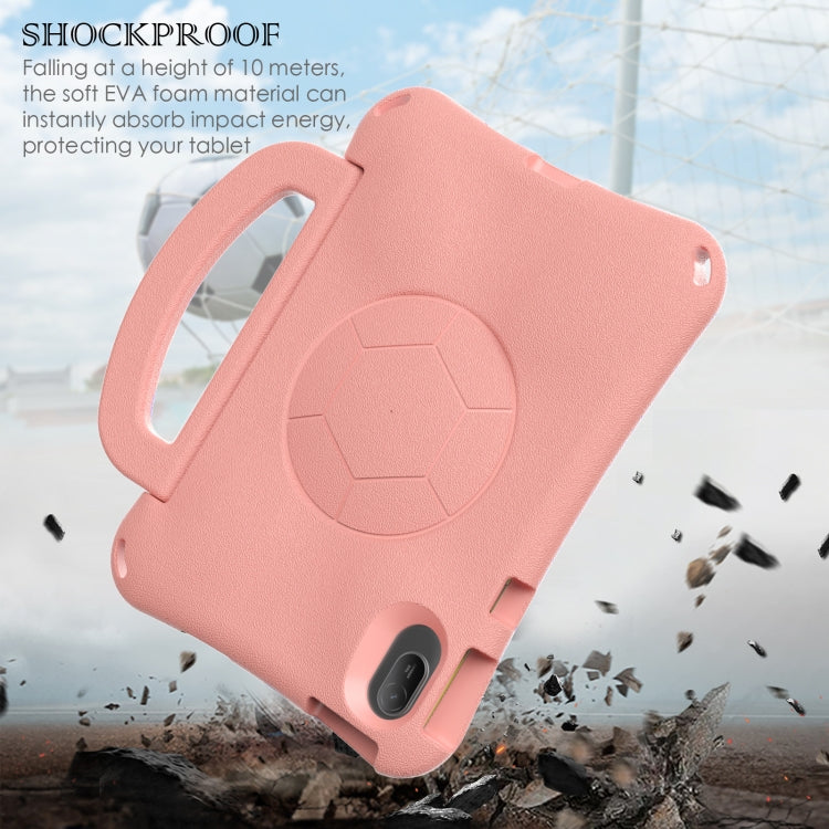 For Huawei MatePad SE 11 2024 Handle Football Shaped EVA Shockproof Tablet Case(Light Pink) - Huawei by PMC TechLife | Online Shopping South Africa | PMC TechLife | Buy Now Pay Later Mobicred