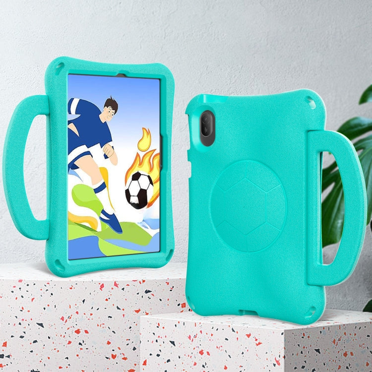 For Huawei MatePad SE 11 2024 Handle Football Shaped EVA Shockproof Tablet Case(Mint  Green)