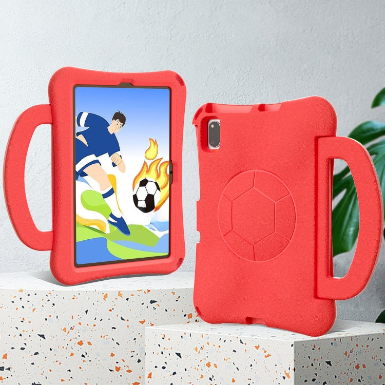 For Huawei MatePad SE 10.4 2022 / 2023 Handle Football Shaped EVA Shockproof Tablet Case(Red)