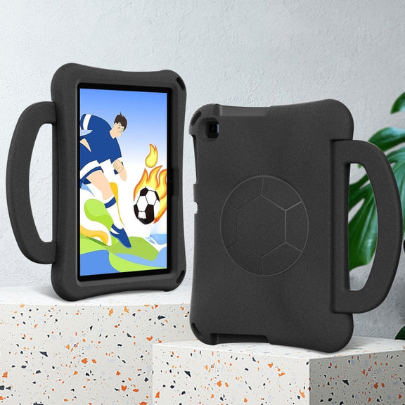 For Huawei MatePad SE 10.1 2022 Handle Football Shaped EVA Shockproof Tablet Case(Black)