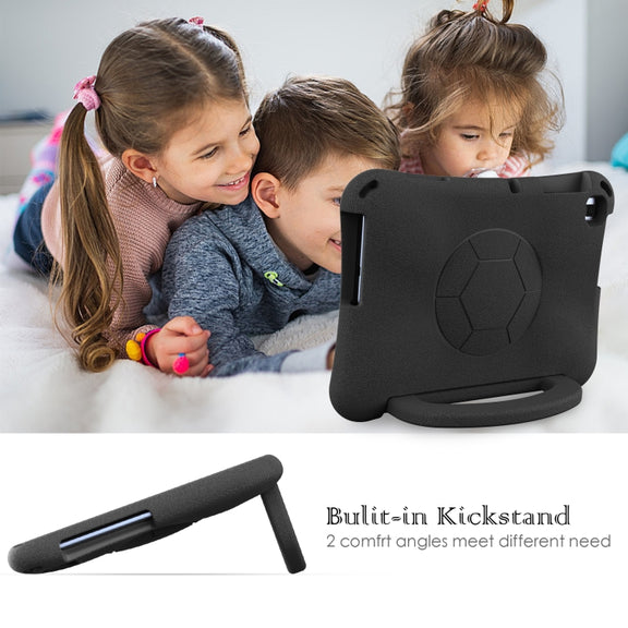 For Huawei MatePad SE 10.1 2022 Handle Football Shaped EVA Shockproof Tablet Case(Black)