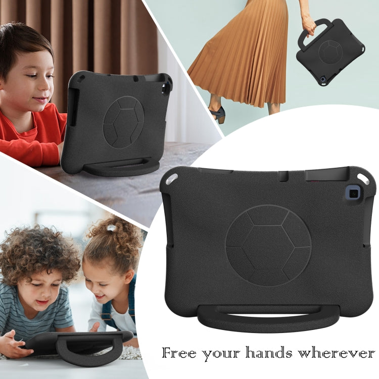 For Huawei MatePad SE 10.1 2022 Handle Football Shaped EVA Shockproof Tablet Case(Black)