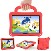 For Huawei MatePad SE 10.1 2022 Handle Football Shaped EVA Shockproof Tablet Case(Red)