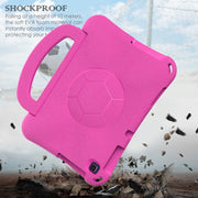 For Huawei MatePad SE 10.1 2022 Handle Football Shaped EVA Shockproof Tablet Case(Rose Red)