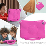 For Huawei MatePad SE 10.1 2022 Handle Football Shaped EVA Shockproof Tablet Case(Rose Red)