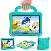 For Huawei MatePad SE 10.1 2022 Handle Football Shaped EVA Shockproof Tablet Case(Mint  Green)