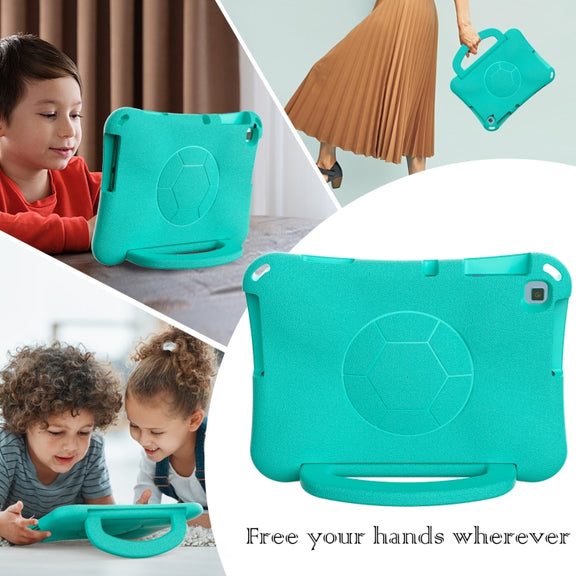 For Huawei MatePad SE 10.1 2022 Handle Football Shaped EVA Shockproof Tablet Case(Mint  Green)
