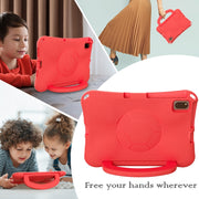 For Huawei MatePad 10.4 2020 / 2022 Handle Football Shaped EVA Shockproof Tablet Case(Red)