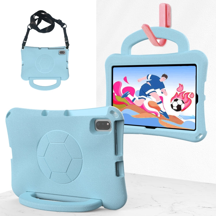 For Huawei MatePad 10.4 2020 / 2022 Handle Football Shaped EVA Shockproof Tablet Case(Light Blue) - Huawei by PMC TechLife | Online Shopping South Africa | PMC TechLife | Buy Now Pay Later Mobicred