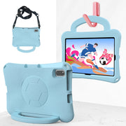 For Huawei MatePad 10.4 2020 / 2022 Handle Football Shaped EVA Shockproof Tablet Case(Light Blue)