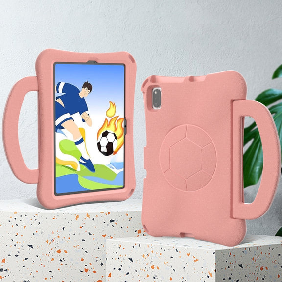 For Huawei MatePad 10.4 2020 / 2022 Handle Football Shaped EVA Shockproof Tablet Case(Light Pink)