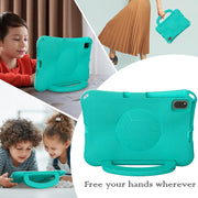 For Huawei MatePad 10.4 2020 / 2022 Handle Football Shaped EVA Shockproof Tablet Case(Mint  Green)