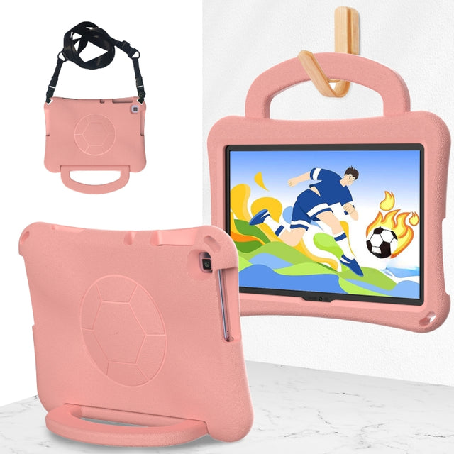 For Huawei Enpoy Tablet2 Handle Football Shaped EVA Shockproof Tablet Case(Light Pink)