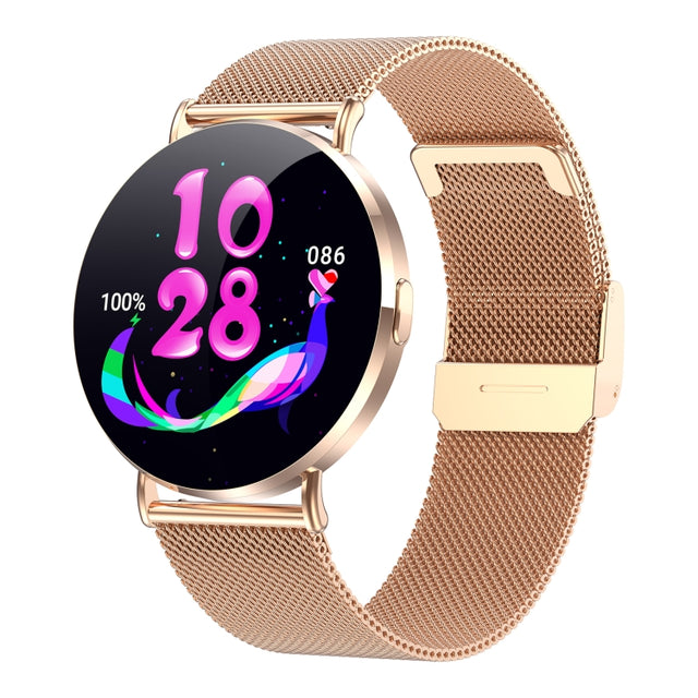 KM88 1.32 inch Color Screen Smart Watch, Support Bluetooth Call / Wellness Tracking(Gold)